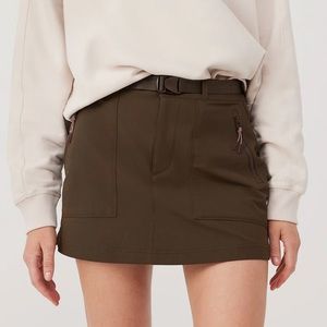 Outdoor Voices Rectek Skirt, Brown and Pink, Small